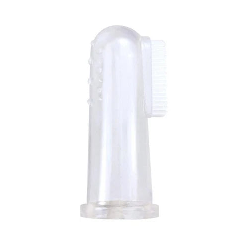 Söt babyfingertandborste med låda barntänder klar massage mjuk silikon spädbarn gummi rengöringsborste massageset