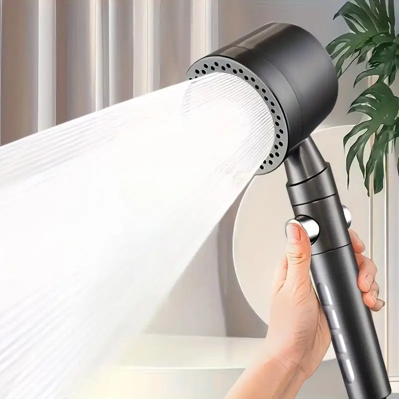 5 lägen spray vattenbesparande duschmunstycke ABS handhållna spa-duschmunstycken stort flöde bärbart badrumsfilter duschkran munstycke set