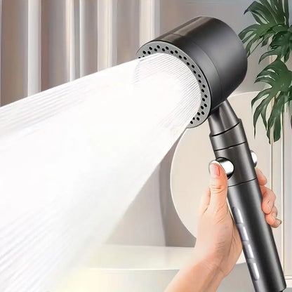 5 lägen spray vattenbesparande duschmunstycke ABS handhållna spa-duschmunstycken stort flöde bärbart badrumsfilter duschkran munstycke set