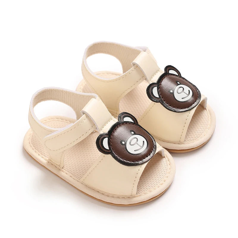 Sommar Nyfödda Babyskor Halkfria Mjuksula Casual Mode Dop Tecknade Sandaler 0-12 Månader