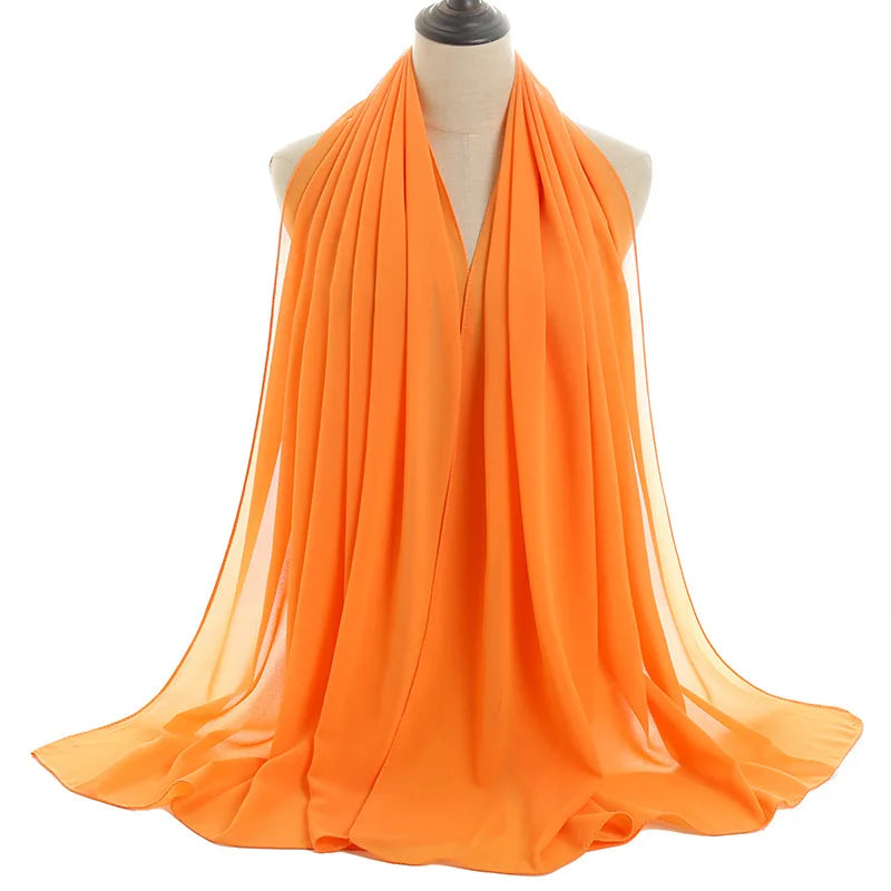 Ramadan Islamisk Instant Bubble Chiffong Sjal Halsduk Dam Huvudbonad Kvinnor Hijabs Halsdukar Bufandas Muslimsk Slöja Hijab Snood 180*70cm