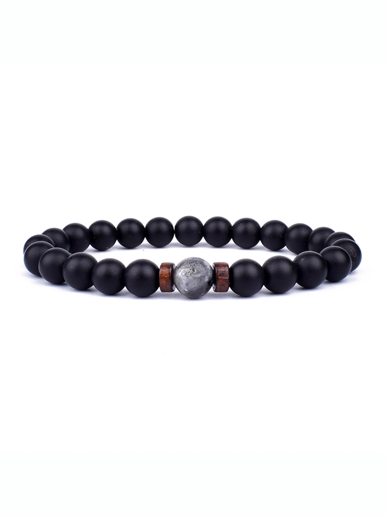 8mm lavaarmband för män vulkaniska stenar träpärlor armband tibetansk buddha handledskedja kvinnor män smycken gåva nya armband