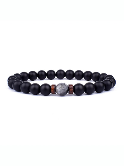 8mm lavaarmband för män vulkaniska stenar träpärlor armband tibetansk buddha handledskedja kvinnor män smycken gåva nya armband