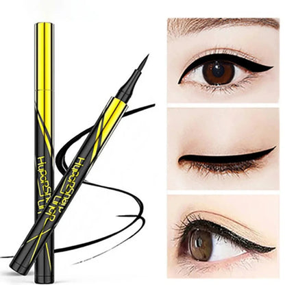 Svart flytande eyeliner vattentät långvarig eyelinerpenna snabbtorkande, inte blommande naturlig eyeliner flytande penna kosmetiska verktyg