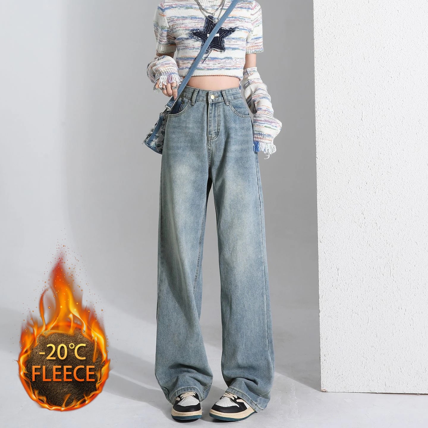 Baggy Jeans Dam Vida Ben Denimbyxor Y2K Estetiska Streetwear Lös Passform Retro Dammode Trendiga Casual Outfits Jeans