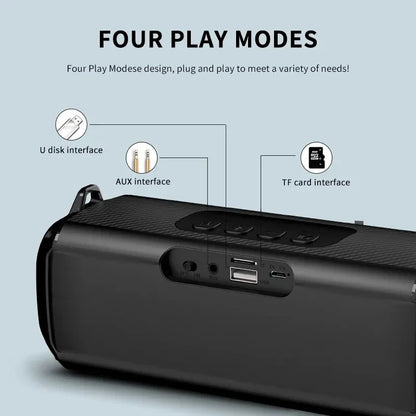 Bärbar subwoofer Caixa De Som Bluetooth-högtalare trådlös radio FM-ljudbox musik Bocina bas med lamppelare Blootooth Audio