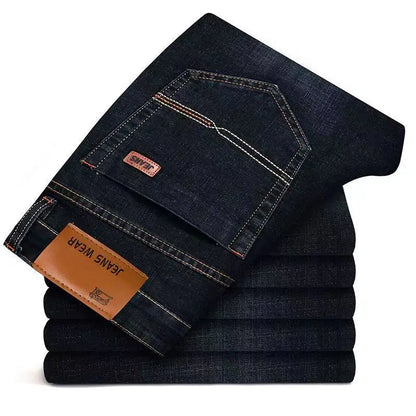 2026 Herr NYA Herrmode Affärsjeans Klassisk Stil Casual Stretch Slim Jeansbyxor Herrmärke Denimbyxor Svart Blå Mig