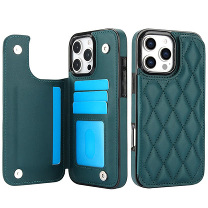 Kortfack Flip Läderfodral För iPhone 16e 15 Pro Max 14 13 12 11 SE 3 2 XS XR 8 7 Plus Plånbok Dubbelknapp Litet Doftande Vind