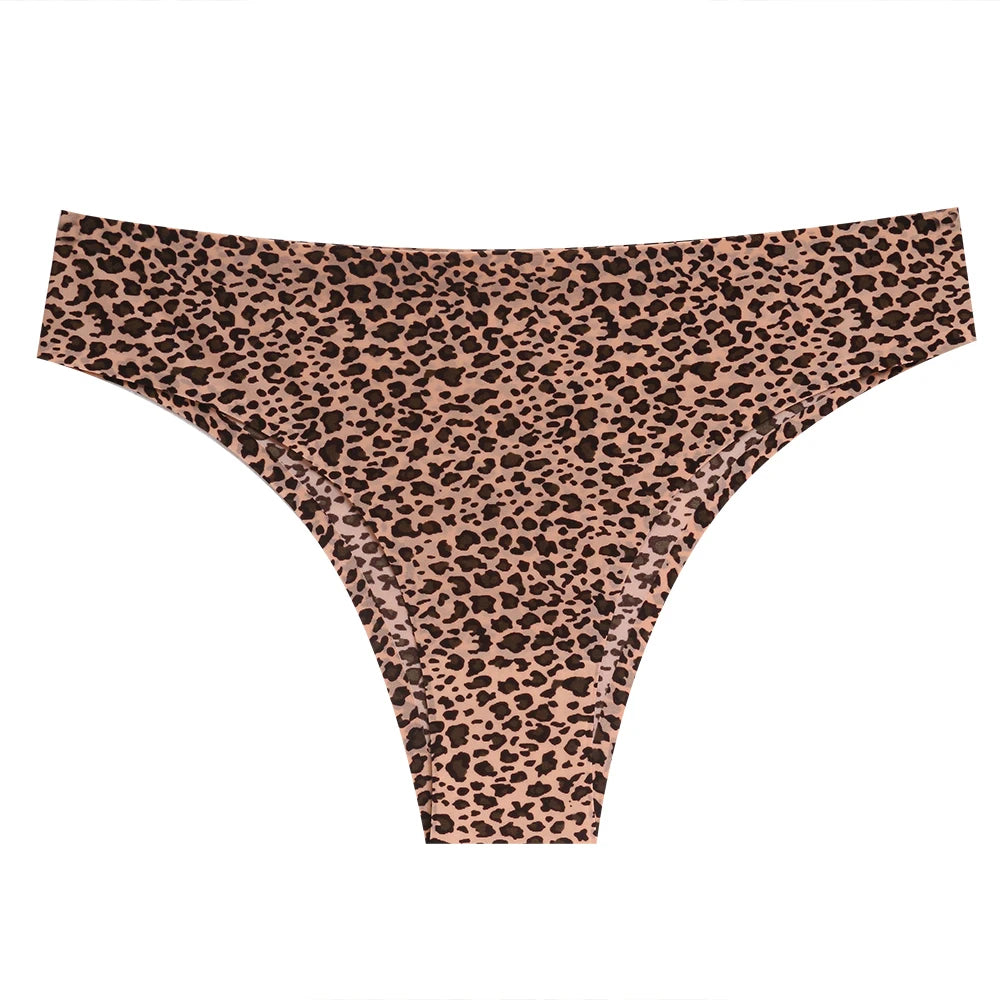 BZEL Leopard Kvinna Brasilianska Trosor Sömlösa Underkläder Damunderkläder Pricktryck Damunderkläder Sport Fitness T-rygg