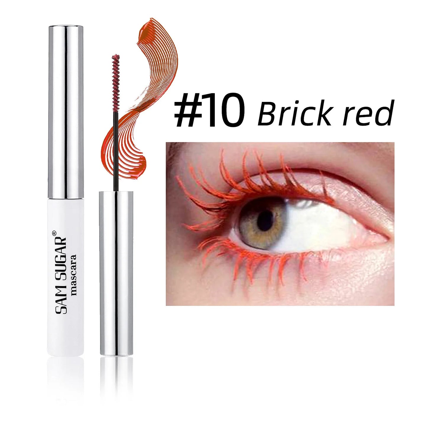 Silkesfibermascara Färgglad Ultrafin Borste Förlänger Ögonfransar Vattentät Varaktig Snabbtorkande Grön Rosa Böjande Mascara Makeup