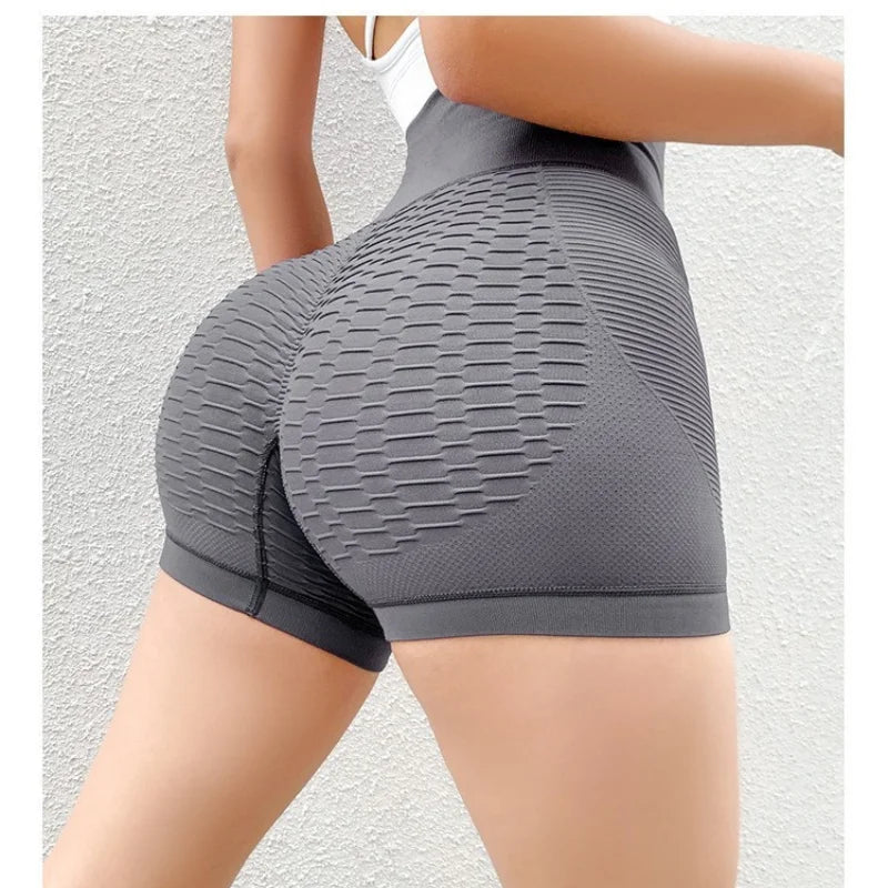 Dam Sport Shorts Hög Midja Push Up Boots Workout Shorts Sexiga Magkontroll Yoga Tights Sömlösa Fitness Höftlyftande Sportkläder