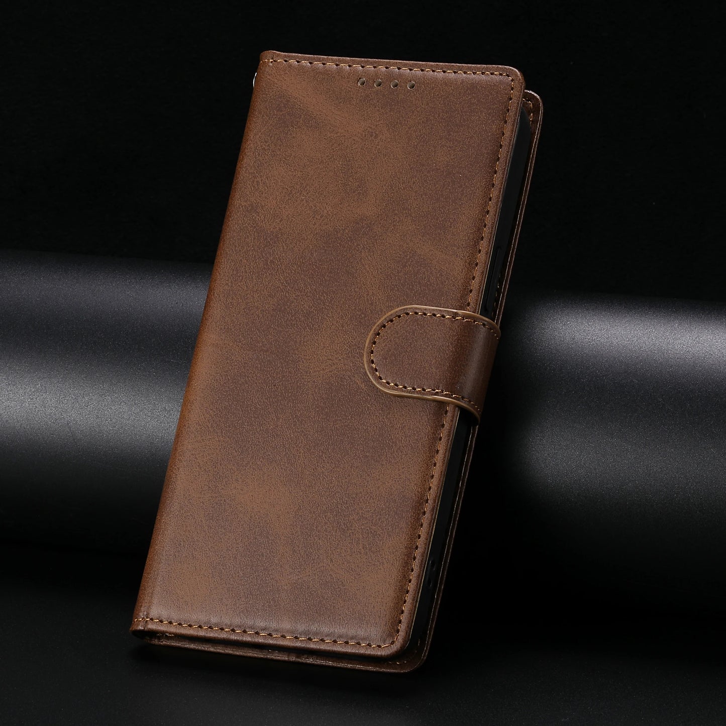 Business Läder Flipfodral för Samsung S25 S26 Ultra S24 FE S23 S22 S21 Plus A17 A37 A57 A36 A56 A16 A26 Korthållare Plånbok Över