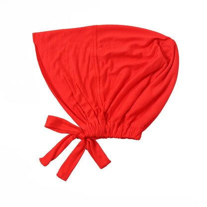 Muslimska Kvinnor Inner Hijab Mössor Stretch Justerbar Elastisk Bonnet Knytband Jersey Kvinnlig Huvudbonad Turbante Mujer