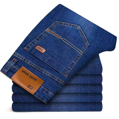 2026 Herr NYA Herrmode Affärsjeans Klassisk Stil Casual Stretch Slim Jeansbyxor Herrmärke Denimbyxor Svart Blå Mig