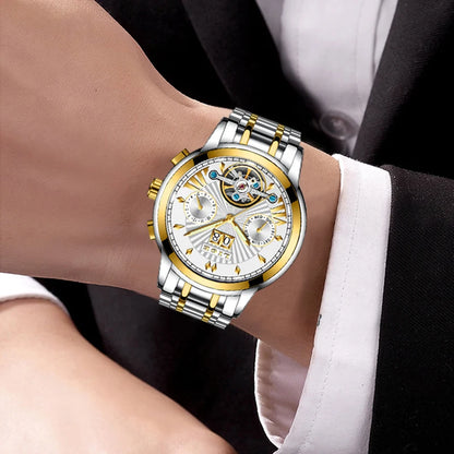 2026 LIGE Automatiska Mekaniska Armbandsur För Herr Toppmärke Lyx Tourbillon Herrklocka Mode Affärs Vattentät Klocka Herr