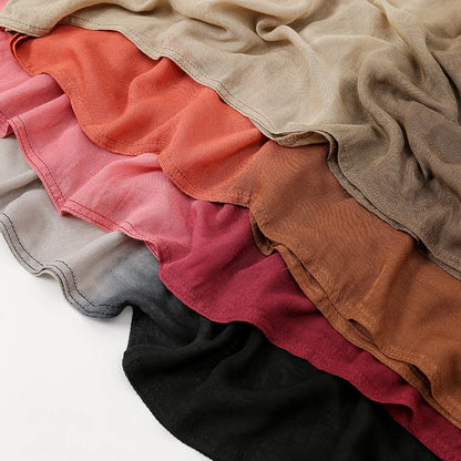 Gradient Rayon Modal Hijabs Bomull Hijab Halsduk för Kvinnor Stora Storlekar Långa Sjalar Muslimsk Huvudduk Islamiska Huvudband 180*85cm