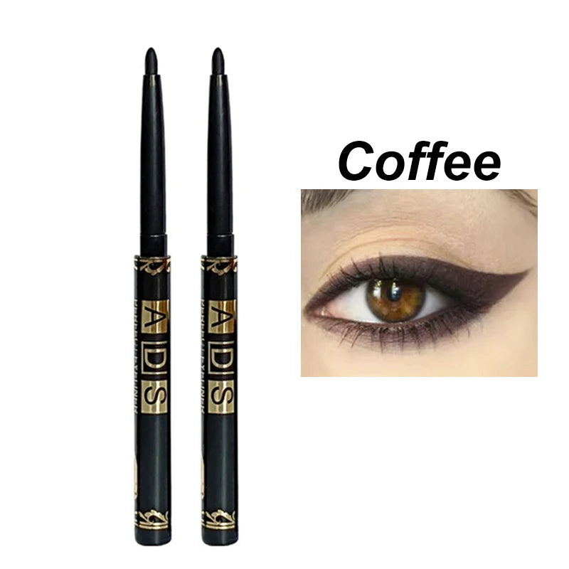 1/5/12 st långvariga svarta eyelinerpennor multifunktionell ögonskuggspenna rökig ögonmakeup ögonbryn eyelinerpenna sminkverktyg