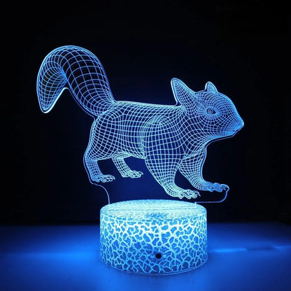 Nattlampa Lejon 3D LED Nattlampa Färgglad Sänglampa USB Bordslampa Sovrumsdekor Djurserie Nattlampa Present till Barn Pojkar