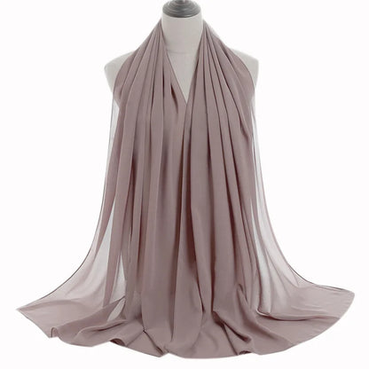 Ramadan Islamisk Instant Bubble Chiffong Sjal Halsduk Dam Huvudbonad Kvinnor Hijabs Halsdukar Bufandas Muslimsk Slöja Hijab Snood 180*70cm