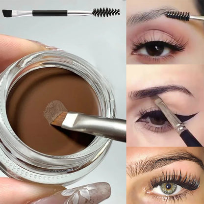 Matt Brun Svart Vild Ögonbrynskräm 3D Naturlig Färg Ögonbrynsförstärkare Gelvax Vattentät Varaktig Ögonmakeup Kosmetiska Verktyg