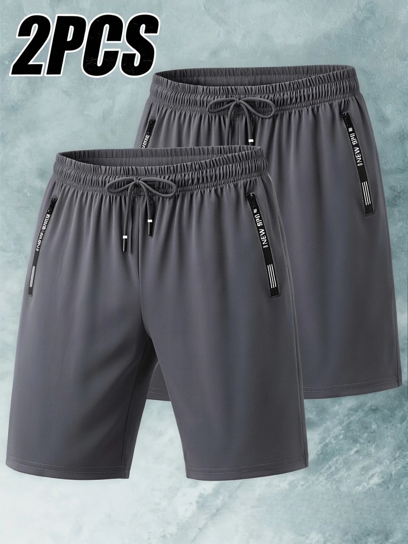 Sommar Herr 2-pack Herr Utomhussport Issiden Snabbtorkande Shorts Gym Löpning Tunn Version Tennis Sweatsuit Strand Herrshorts