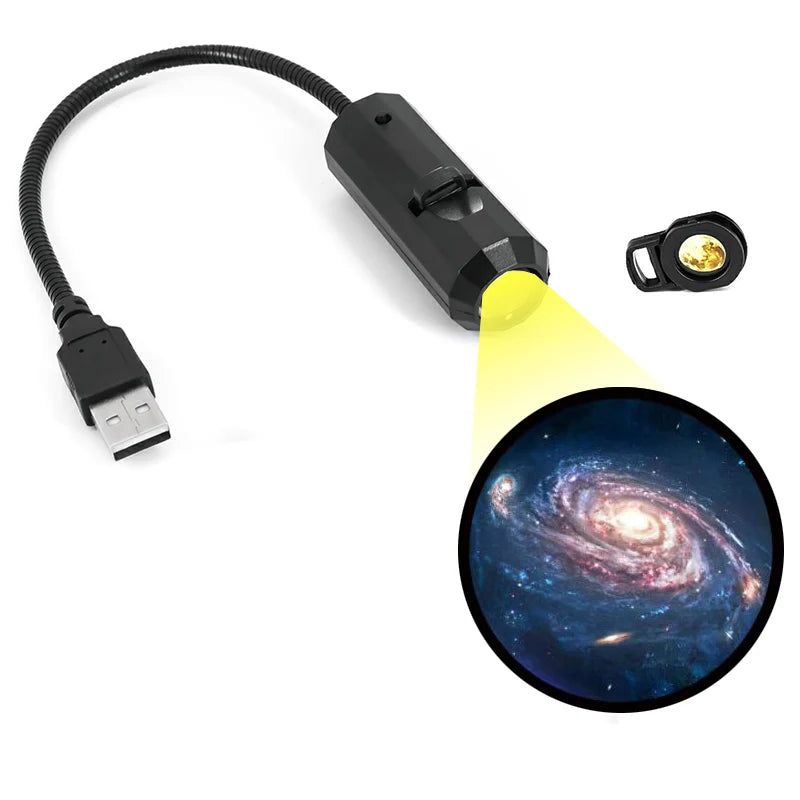 Nyaste Mini USB Månljus Projektor Led Globe Star Galaxy Lampa Nattbelysning för Hem Atmosfär Belysning Rumsdekor Väggpresent