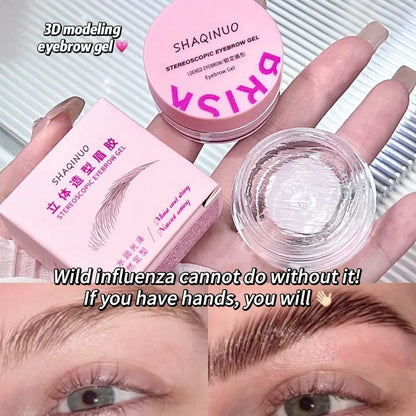 Tredimensionell ögonbrynsformande tvål ögonbrynsgel textur skapar naturliga ögonbryn stylingkräm vattentät snabbtorkande makeup