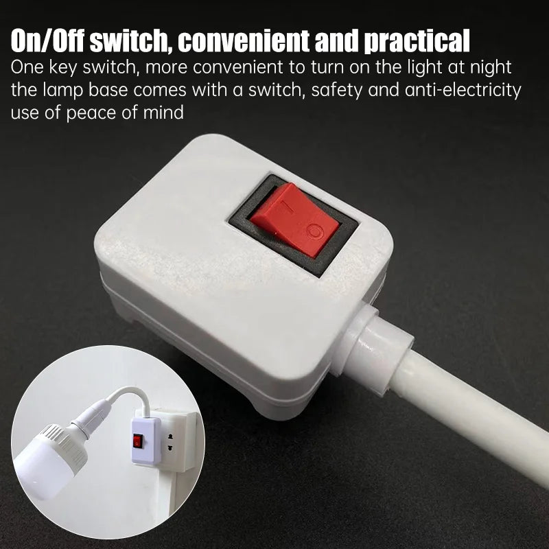 Rostfritt stål E27 lampsockel justerbar flexibel böjd med strömbrytare EU US UK-kontakt energibesparande LED-bordslampsockel