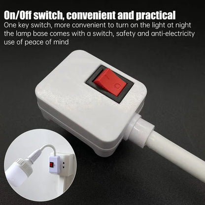 Rostfritt stål E27 lampsockel justerbar flexibel böjd med strömbrytare EU US UK-kontakt energibesparande LED-bordslampsockel
