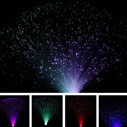 LED-fiberoptisk lampa flerfärgad stjärnhimmelslampa för högtidsbröllopsbordsdekoration optisk fiber LED-nattbelysning dekorationslampa