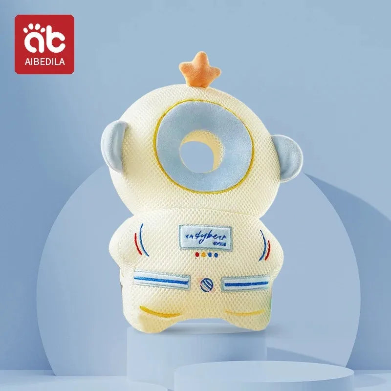 AIBEDILA Tecknad Astronaut Baby Anti-Fall Kudde Huvud Ryggskydd Kudde för Nyfödda Spädbarn Småbarn Säkerhetsskydd Kudde