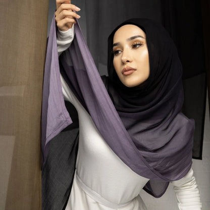 Gradient Rayon Modal Hijabs Bomull Hijab Halsduk för Kvinnor Stora Storlekar Långa Sjalar Muslimsk Huvudduk Islamiska Huvudband 180*85cm