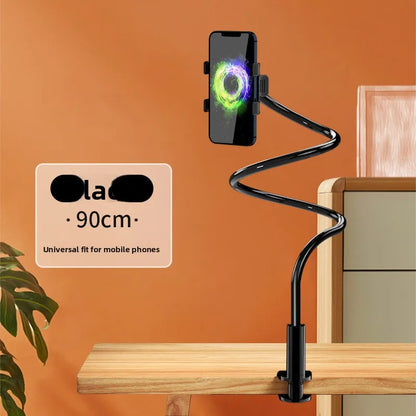 360° flexibel svanhalstelefonhållare, klämbart skrivbordsfäste för iPhone iPad, justerbart och stabilt latfäste universellt telefonstativ