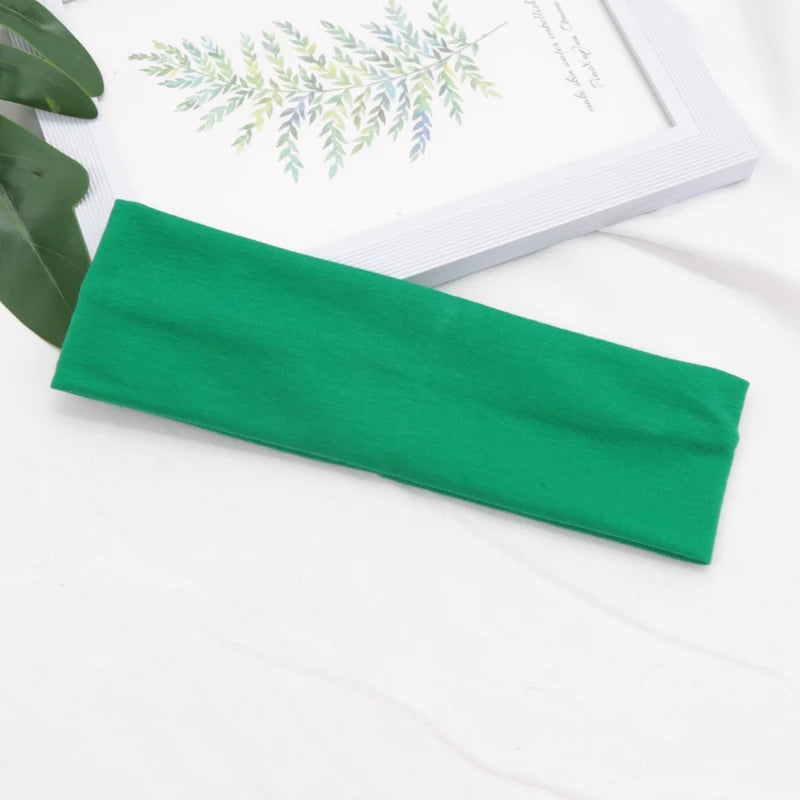 Elastiskt bomullshårband Moderiktiga pannband för kvinnor och män Enfärgade löpning Fitness Yoga hårband Stretchiga sminkhåraccessoarer