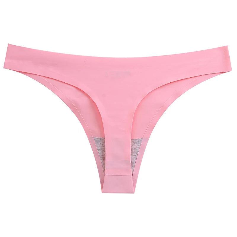 WarmSteps Sömlösa Damtrosor Sexiga Thongs Underkläder Andningsbara Bekväma Underkläder Mjuka Satin Stringtrosor Flicka Sport T-Back