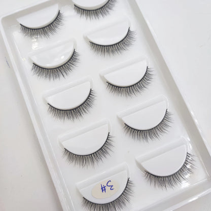 Naturliga 3D Mink Lösögonfransar, Makeup Lösögonfransar, Faux Cils, Makeup Skönhetsverktyg, Partihandel, 5 Par