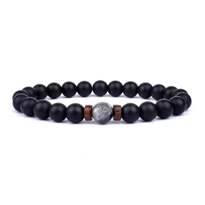 8mm lavaarmband för män vulkaniska stenar träpärlor armband tibetansk buddha handledskedja kvinnor män smycken gåva nya armband