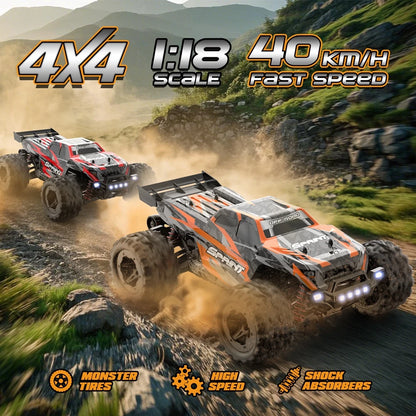 Fjärrstyrd bil 4x4 terränggående monstertruck terrängstyrda bilar 40 km/h höghastighets 4WD elfordon leksakspresent till barn vuxen