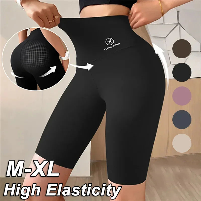 M-XL Damshorts Sport Shorts För Damer Nya Cykling Jogging Fitness Hög Midja Push Up Gymshorts Leggings Yogakläder