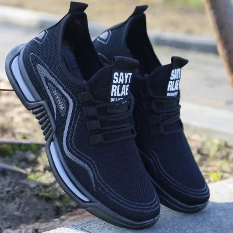 Herrskor Slip-on Mode Sneakers Herr Sport Löparskor Andningsbara Gym Träning Promenad Tennisskor Halkfria Träningsskor Platta Skor