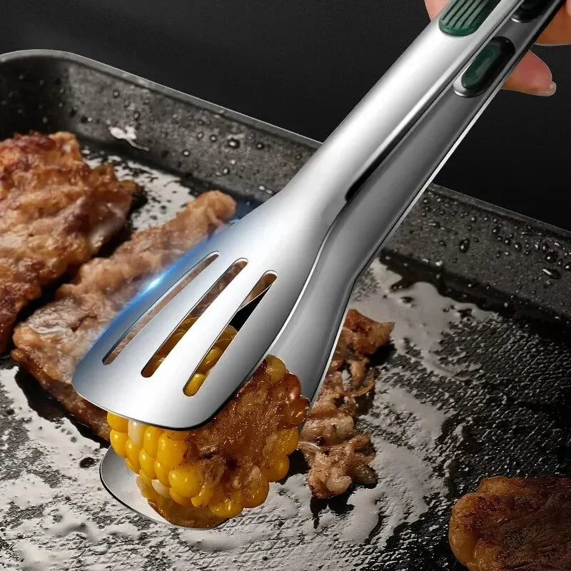 1 st halkfri rostfri mattång kött sallad brödklämma grill grillbufféklämma matlagningsverktyg kökstillbehör