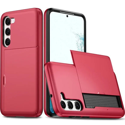Fodral för Samsung Galaxy S26 S25 S24 S23 S22 Ultra Plus FE A57 A37 A56 A36 Korthållare Stötsäkert Plånboksfodral