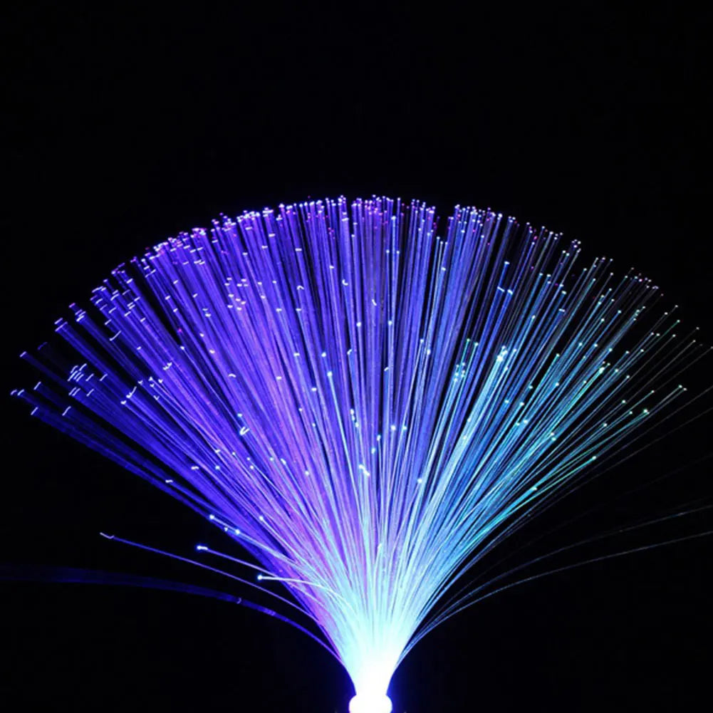 LED-fiberoptisk lampa flerfärgad stjärnhimmelslampa för högtidsbröllopsbordsdekoration optisk fiber LED-nattbelysning dekorationslampa