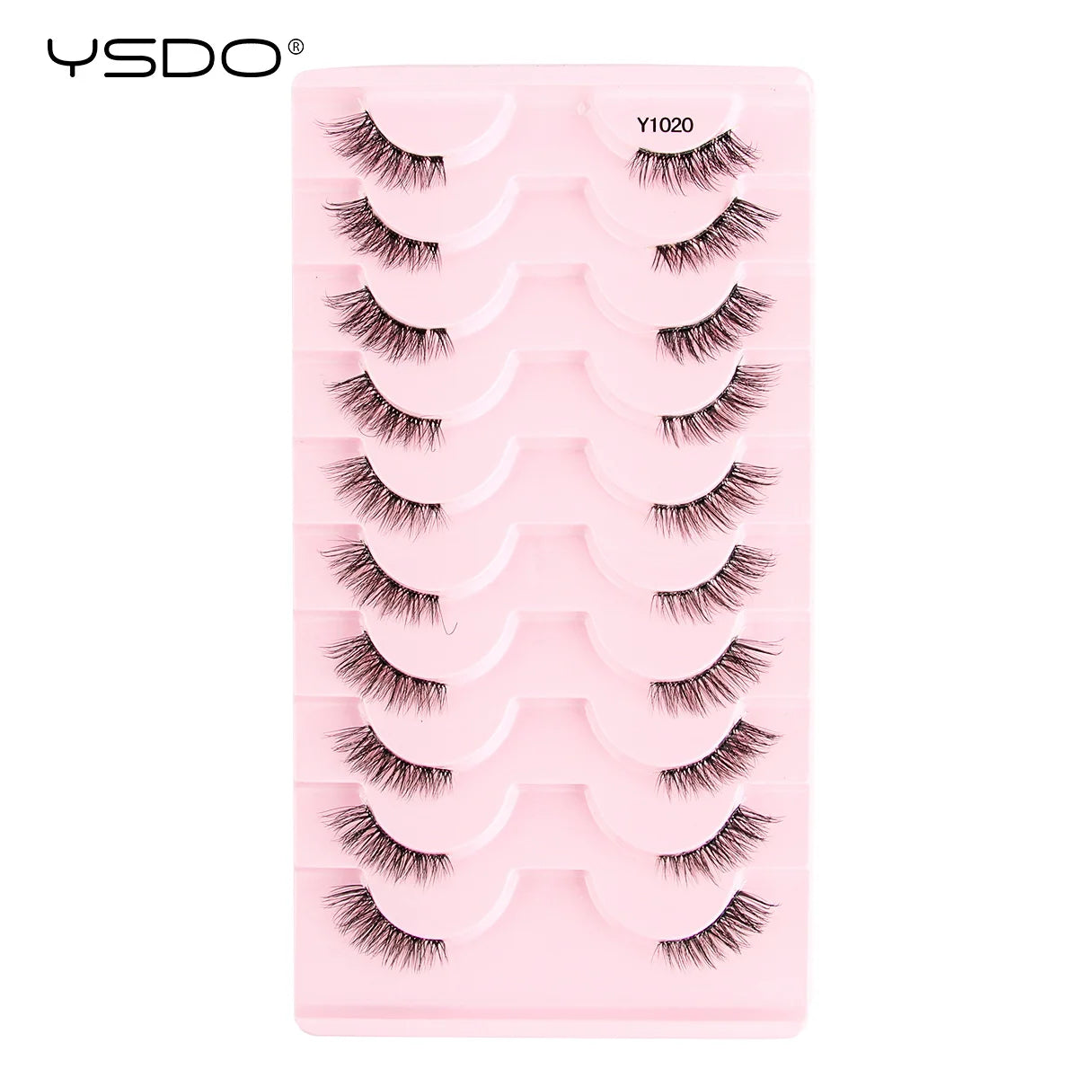 YSDO Fox Eye fransar 3/10 par fransar 3D mink naturliga fransar mjuka kattögonfransar förlängning fluffiga fransar smink halva ögonfransar