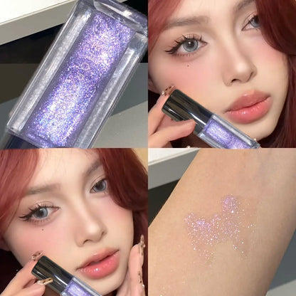 Herorange Star Shine Glitter Lip Gloss Shimmer Fine Glitter Långvarig Återfuktande Icke-klibbig Glansig Läppmakeup