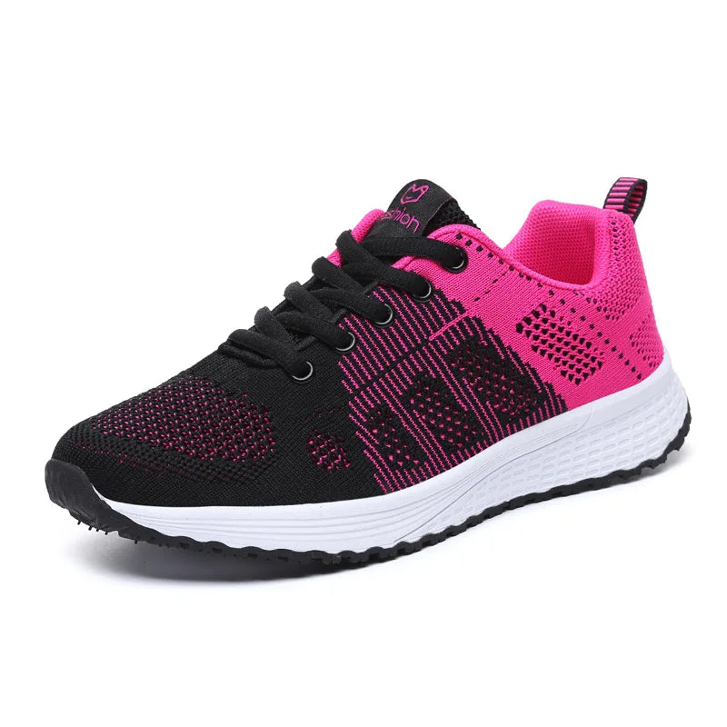 Damskor Casual Mode Andningsbara Promenadskor Mesh Platta Skor Sneakers Dam 2026 Gym Vulkaniserade Skor Vita Damskor