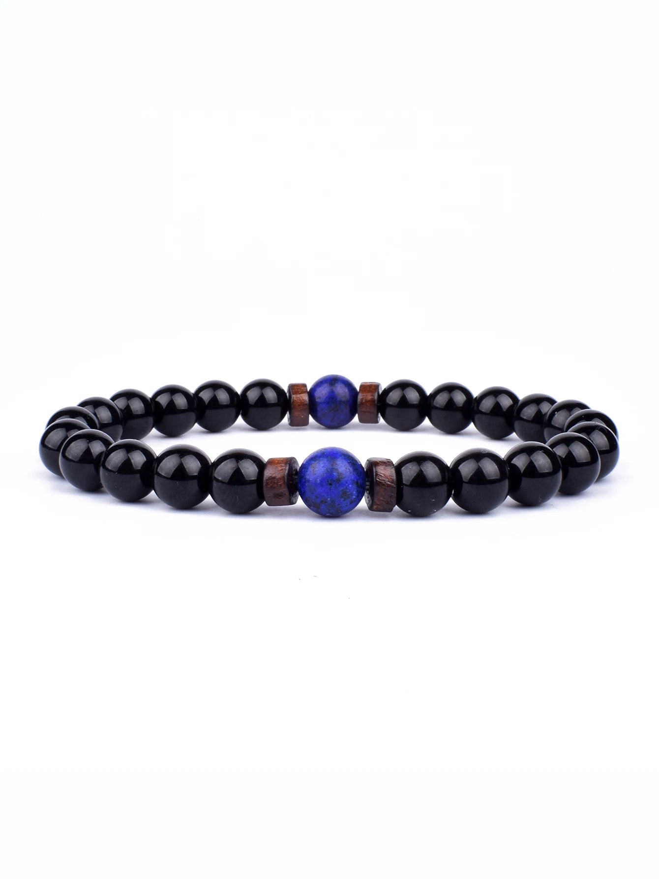 8mm lavaarmband för män vulkaniska stenar träpärlor armband tibetansk buddha handledskedja kvinnor män smycken gåva nya armband