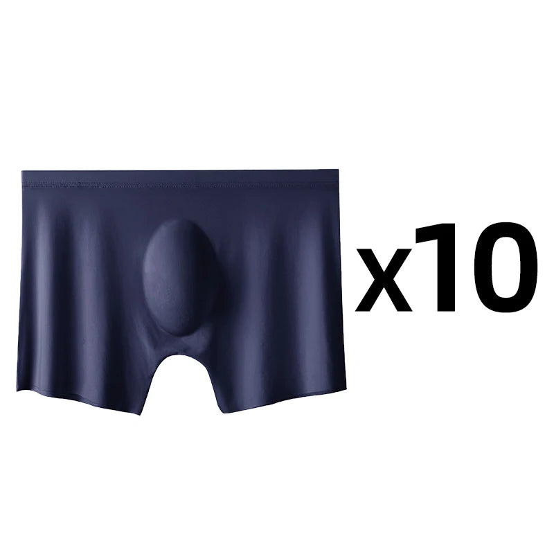 10 st/parti herr sommar issiden boxershorts sömlösa underkläder underkläder trosor shorts ultratunna andningsbara sexiga trosor