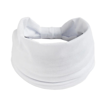 Mode Enfärgad Bred kant Bomullsyoga absorberar svett Dam Flickor Pannband Huvudbonad Turban Bandage Håraccessoarer Huvudbonader
