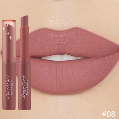 Nude Matte Läppstift Vattentäta Nude Rosa Läppstift Bleknar Inte Sexiga Röda Sammets Läppstift för Kvinnor Makeup Hållbar Läppkosmetika